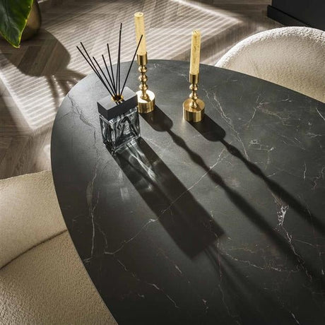 Table à manger Sophie DH Intérieur Noir LxlxH 189x99x9 Céramique Détail photo d'ambiance