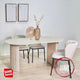 Table à manger ovale Jimi 180x90 cm travertin beige
