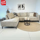 Canapé d'angle Yara avec chaise longue gauche Chenille Gray