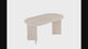 Table ovale extensible en travertin - Japandi - 160-200 cm - Sota