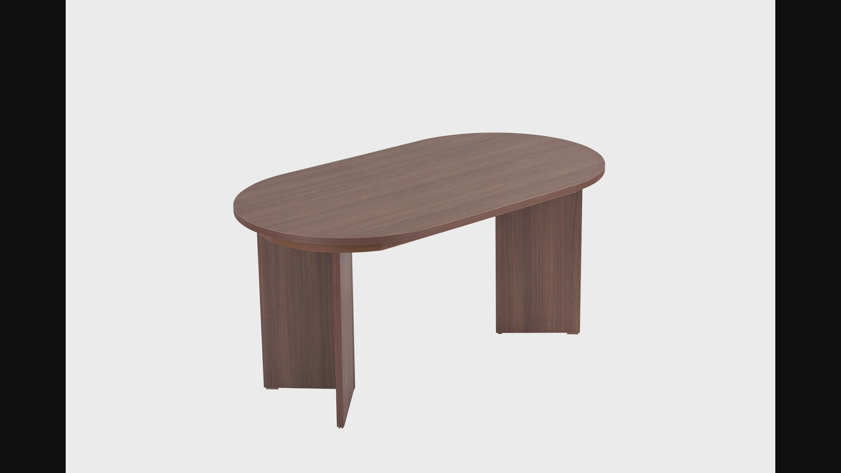 Table ovale extensible Noyer - Japandi - 160-200 cm - Sota