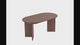 Table ovale extensible Noyer - Japandi - 160-200 cm - Sota