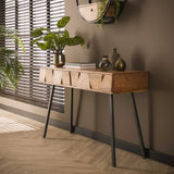 Coiffeuse Alisa DH Intérieur Acacia LxlxH 125x46x23 Bois d'acacia Photo d'ambiance vue de face diagonale