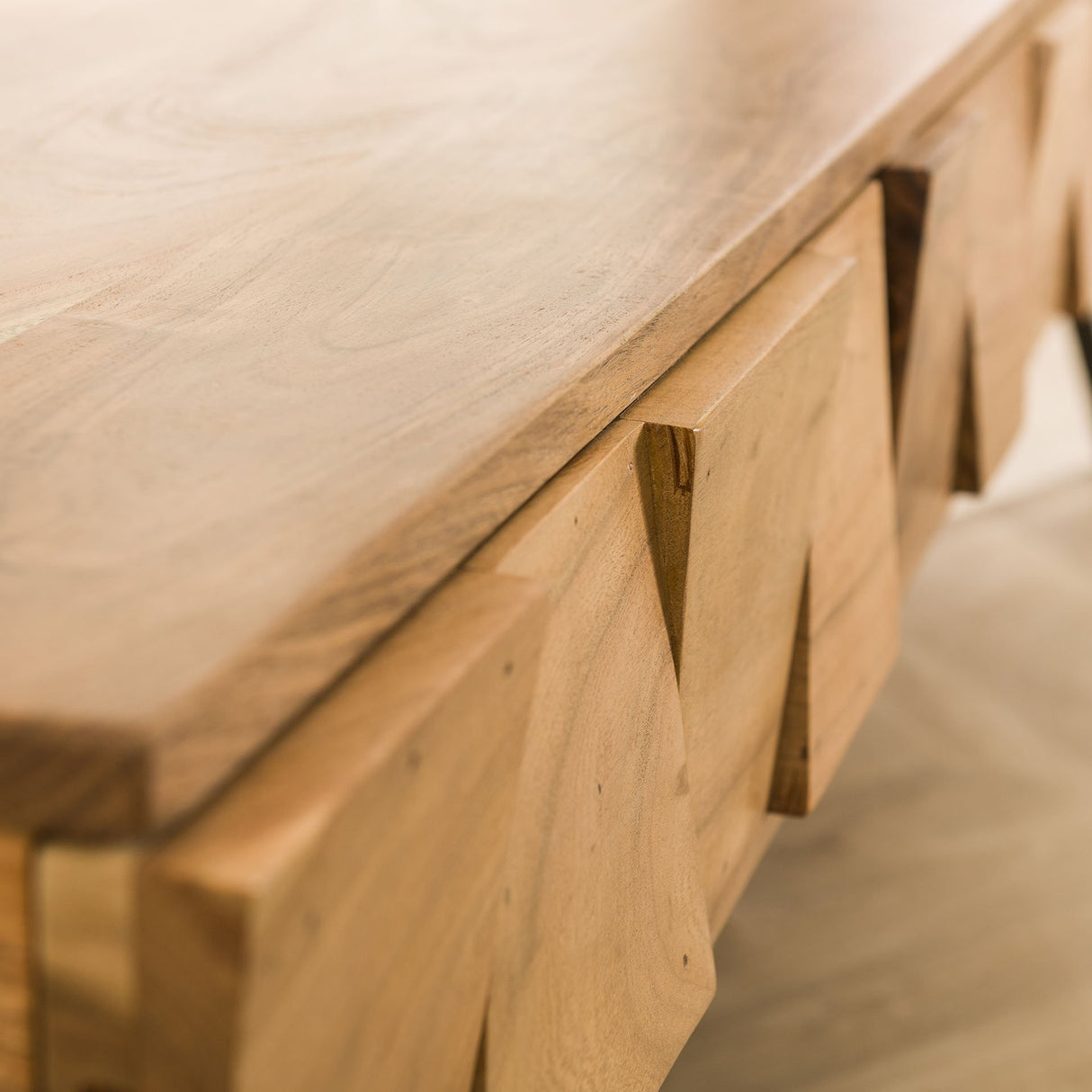 Coiffeuse Alisa DH Intérieur Acacia LxlxH 125x46x23 Bois d'acacia Blanc détail photo