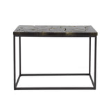 Coiffeuse Minette DH Intérieur Noir & or LxlxH 104x40x13 Teck Blanc photo vue de face