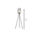 Vloerlamp Macie Dimehouse Zwart LxBxH 32x30x30 Metaal Witfoto maatindicatie